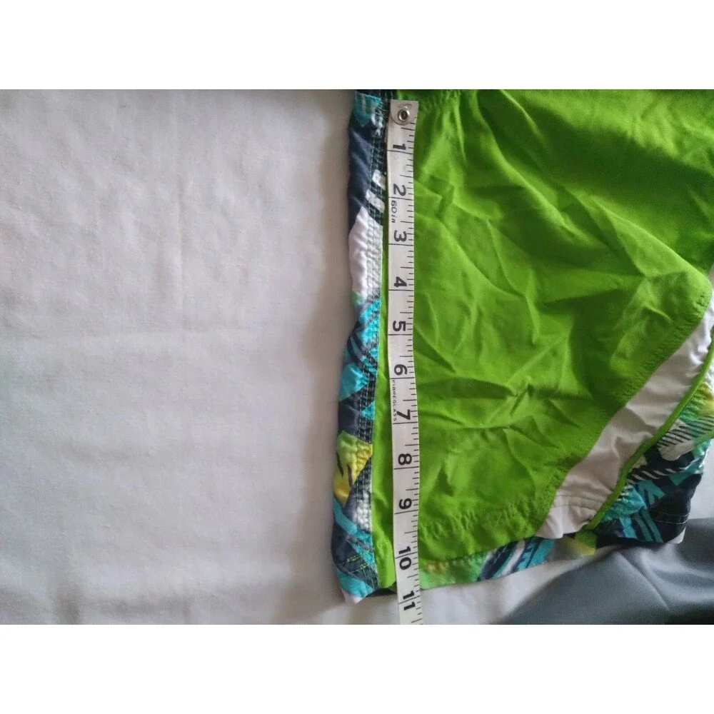 ZeroXposur Boys M 10 12 Swim Trunks Surf Board Shorts Skater Emerald Green Loud